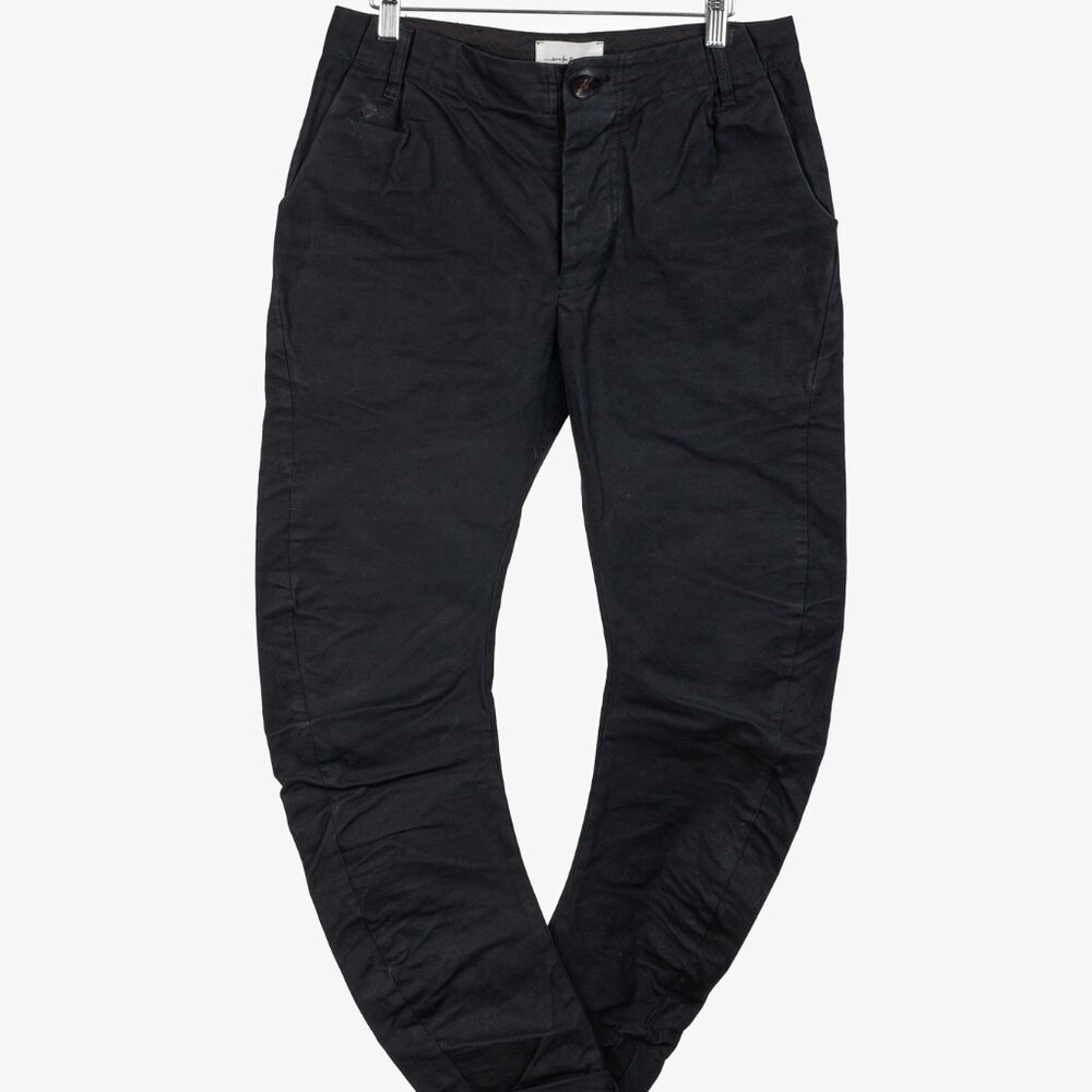 Song for the Mute SS/13 Black Cotton Curved-Leg Trousers